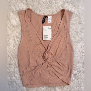Tan H&M size XS crop top.